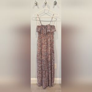 BCBGeneration Multi Colored Ruffled Tiered Maxi Dress